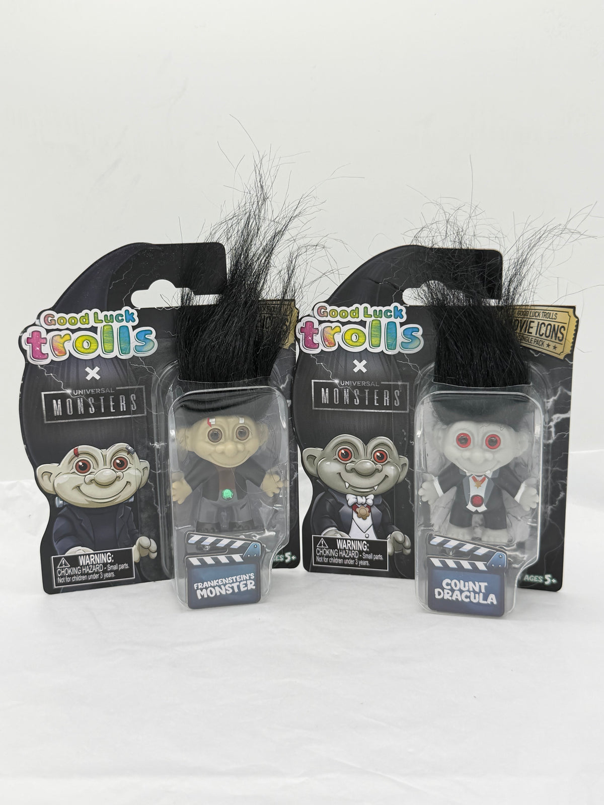Good Luck Trolls x Monsters Frankenstein’s Monster and Dracula trolls