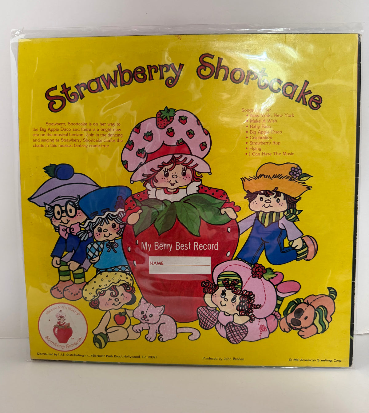 Vintage Strawberry Shortcake vinyl LP lot of 2