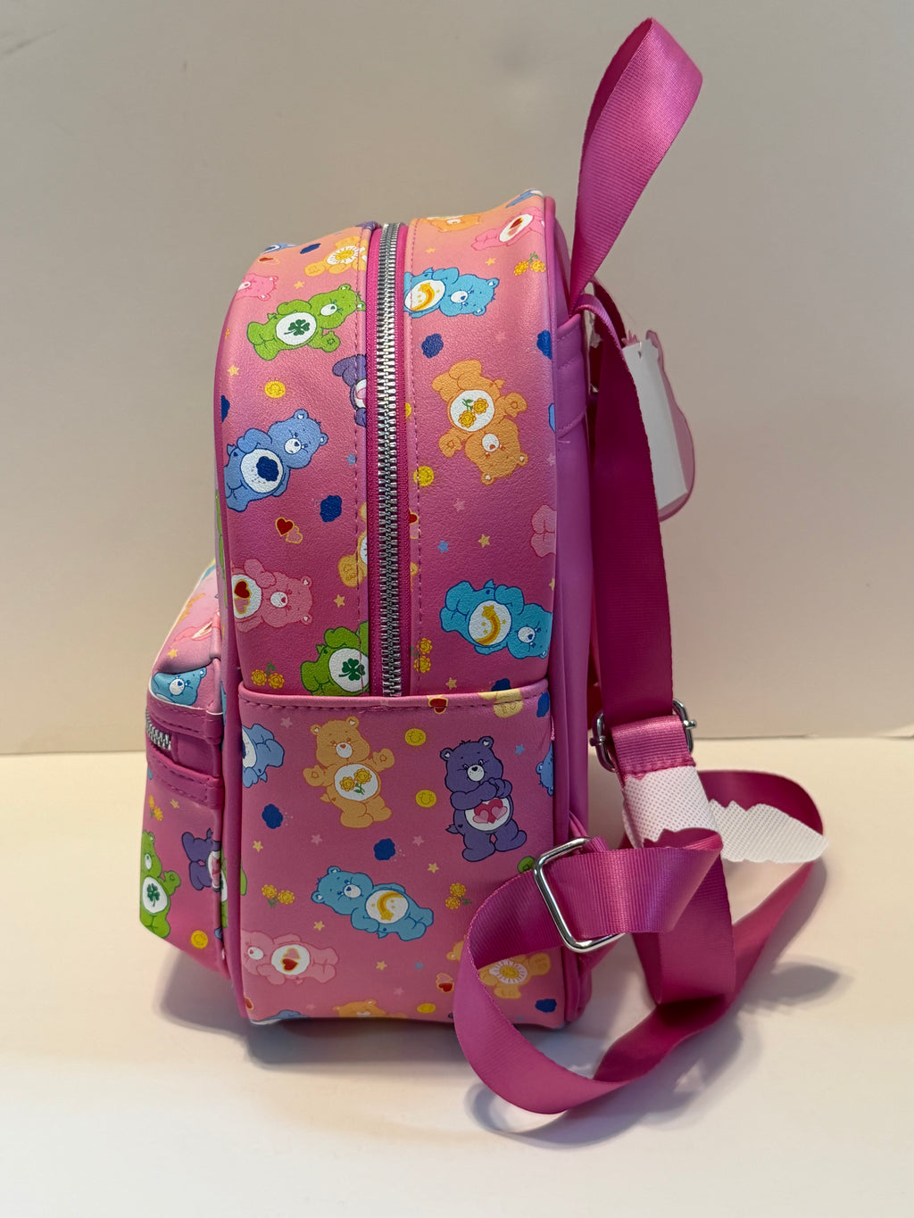 Care Bears ombré rainbow mini backpack with adjustable ribbon straps for school, cosplay or practical cute
