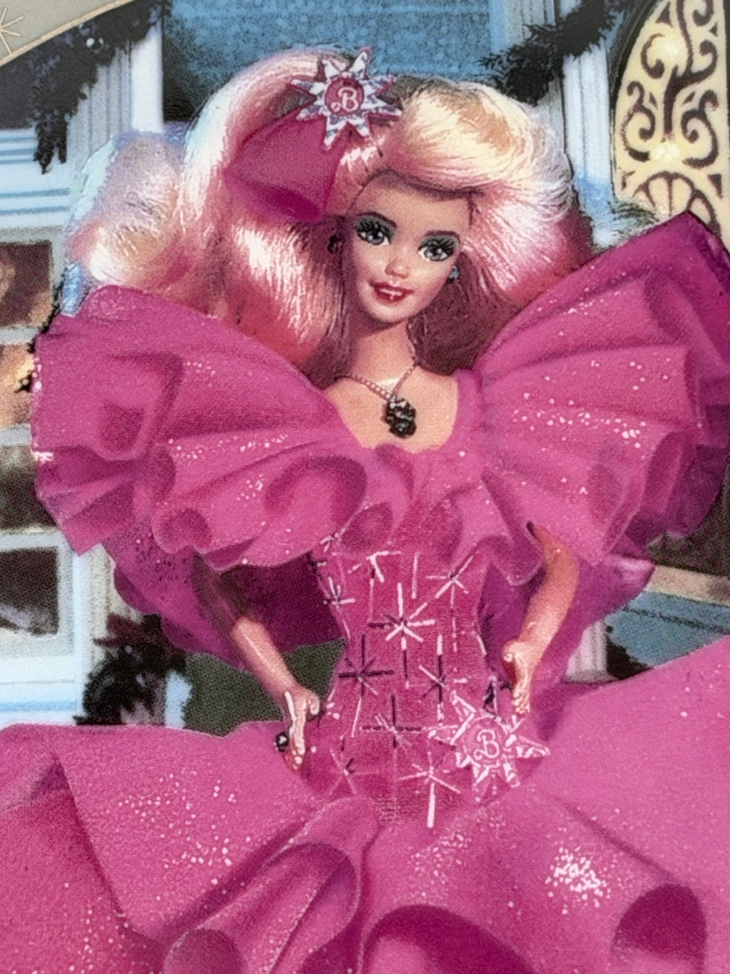 1990 Happy Holidays Barbie collector plate with numbered certificate