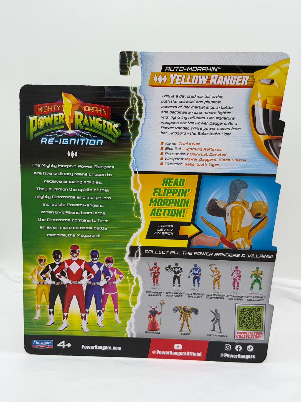 Mighty Morphin Power Rangers Re-Ignition Auto-Morphin Yellow Ranger/ Trini action figure