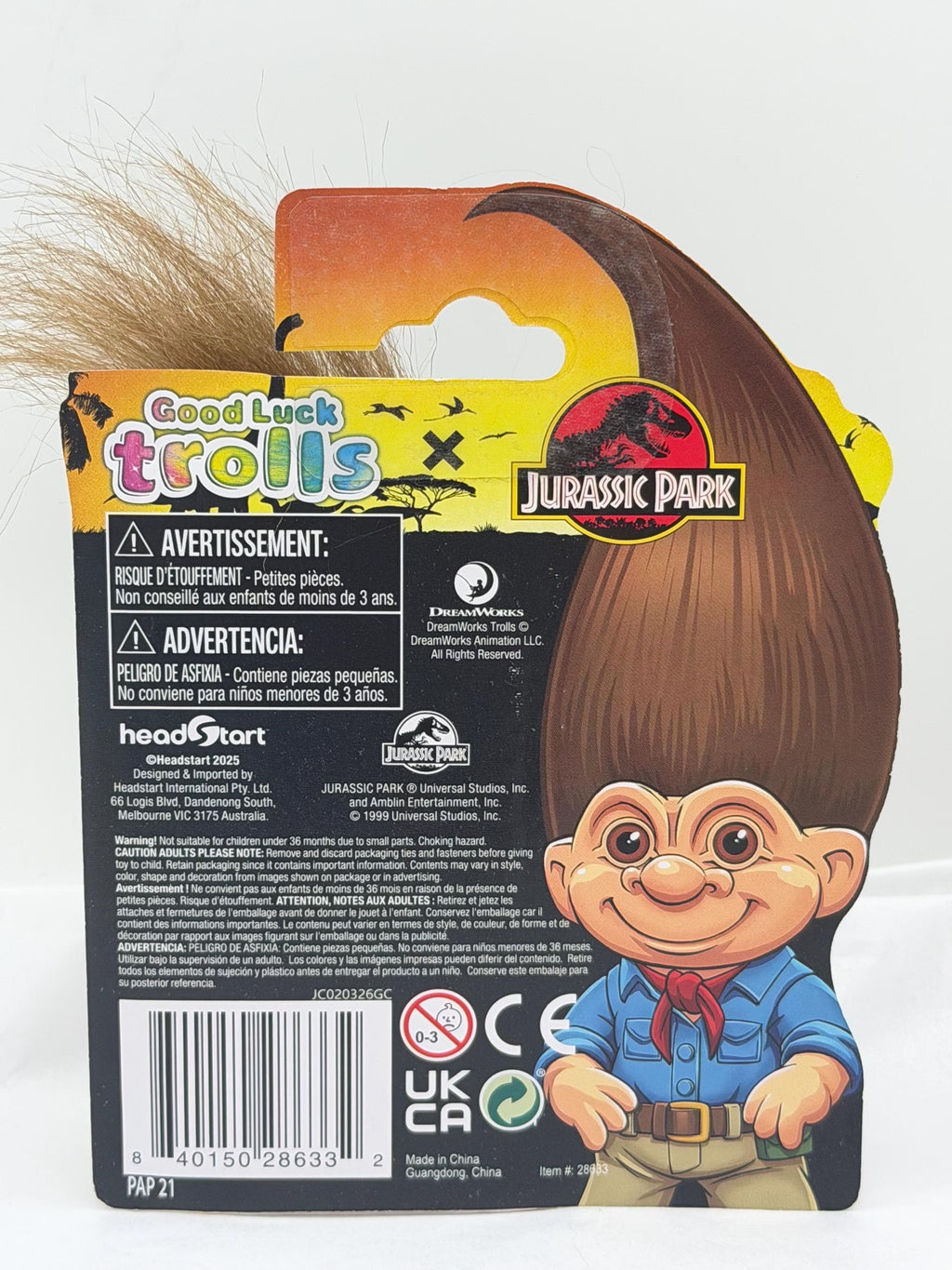 Good Luck Trolls Movie Icons Set: Jurassic Park Ellie Satler and Alan Grant