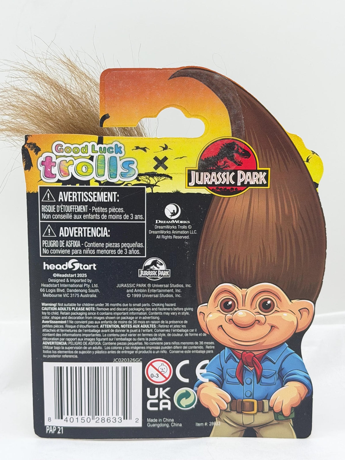 Good Luck Trolls Movie Icons Set: Jurassic Park Ellie Satler and Alan Grant