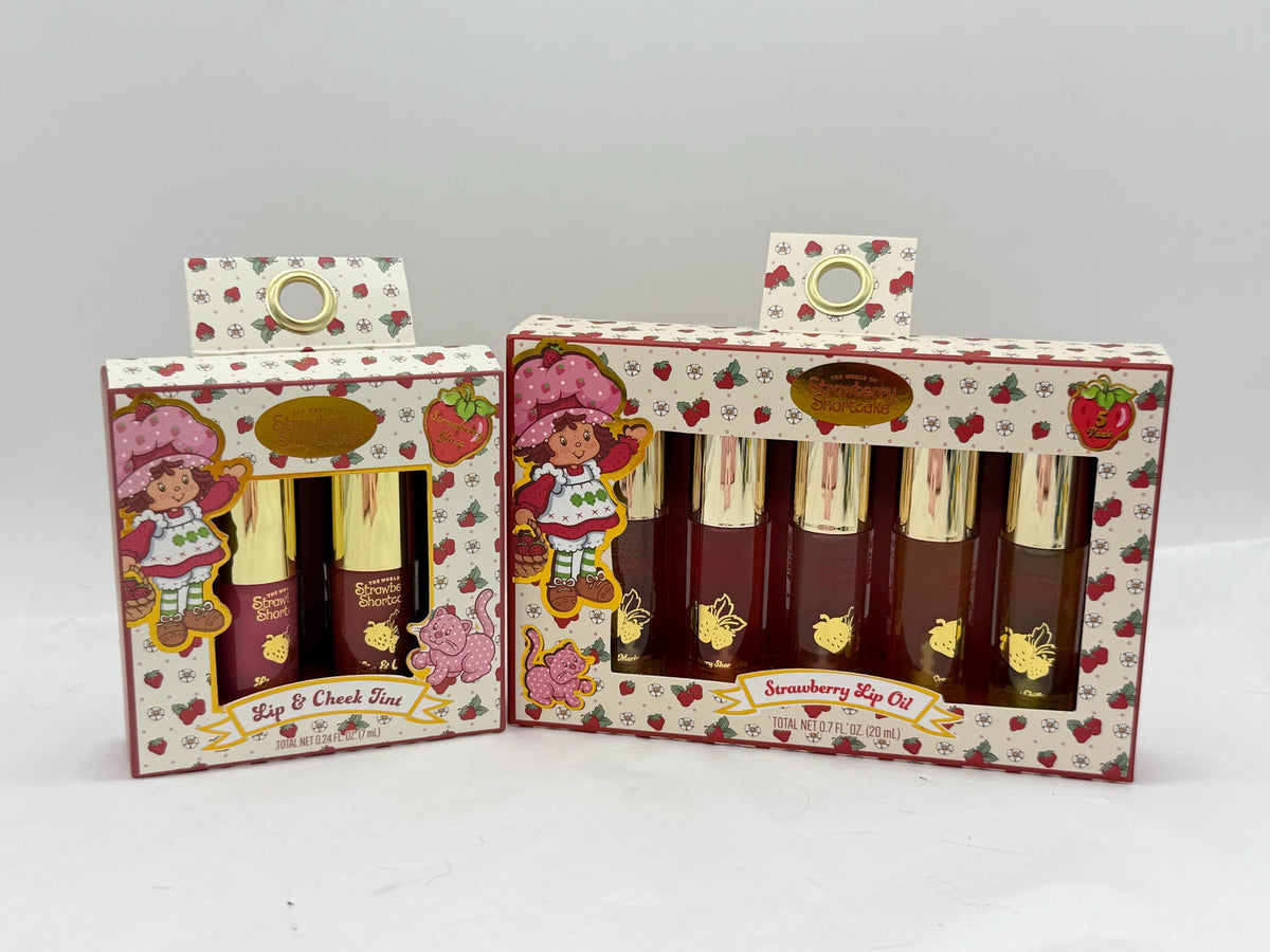 Strawberry Shortcake Berry strawberry  lip oils and lip/ cheek tint set