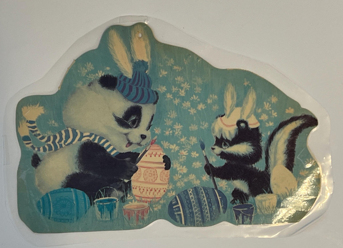 Vintage 80s holiday window decorations lot of 4