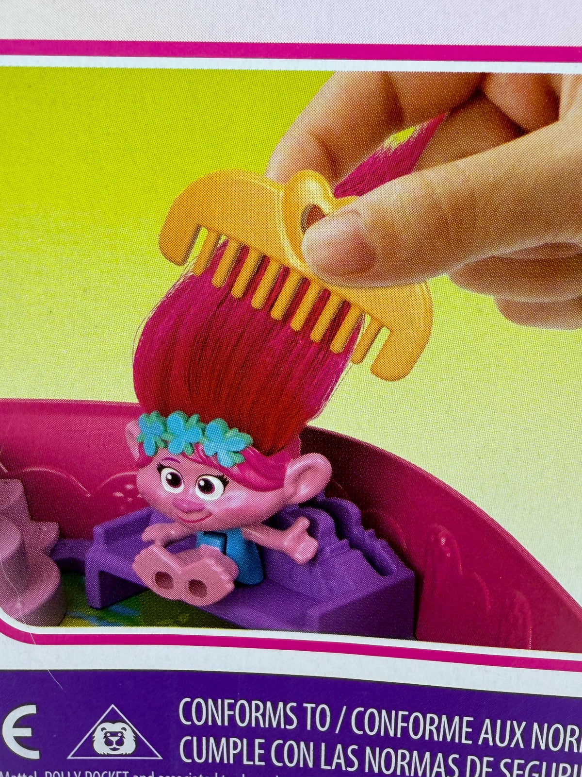 Polly Pocket x Trolls playset with Poppy and Branch
