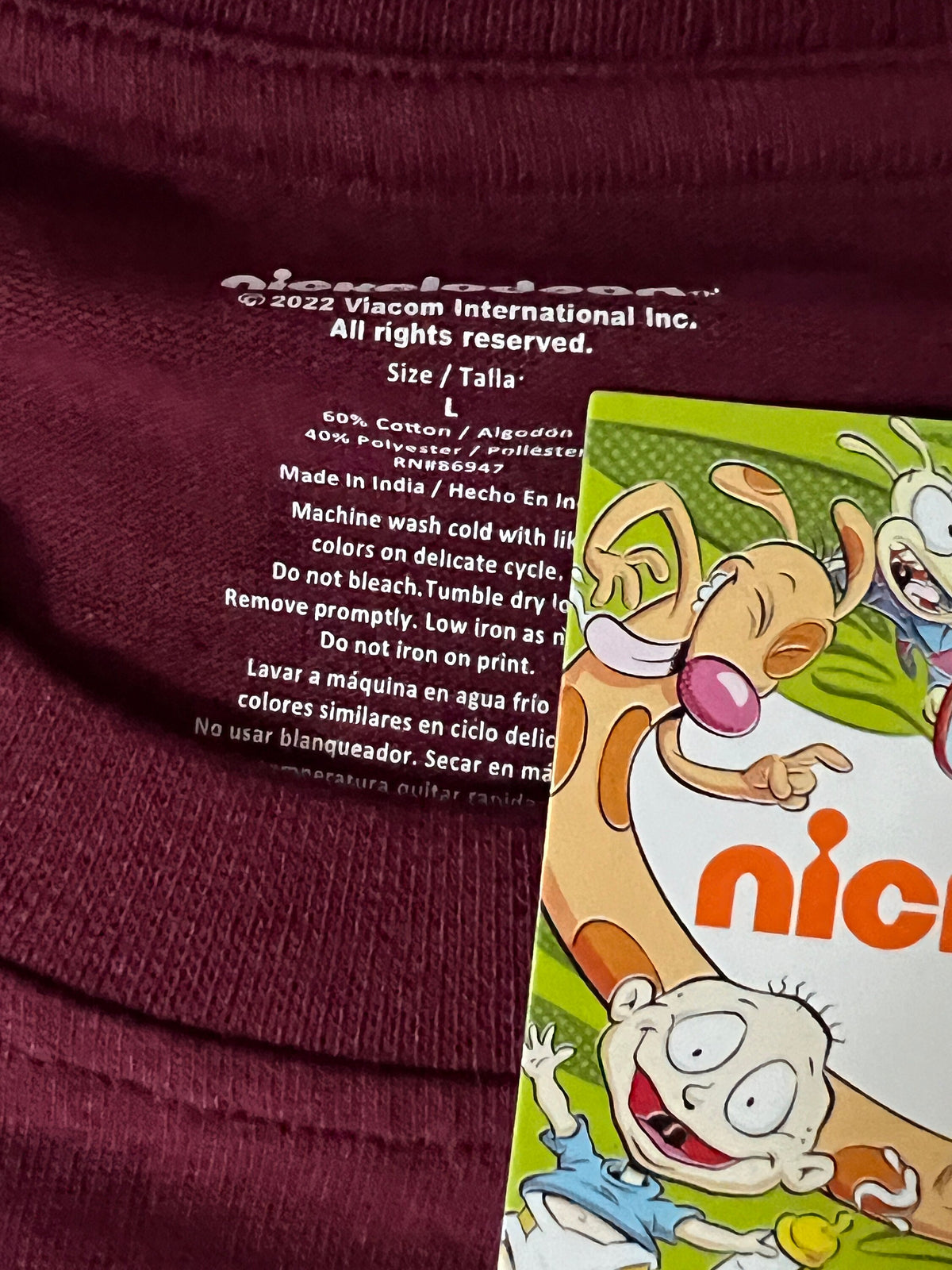 Nickelodeon Kids Cartoon stars tee ladies size L