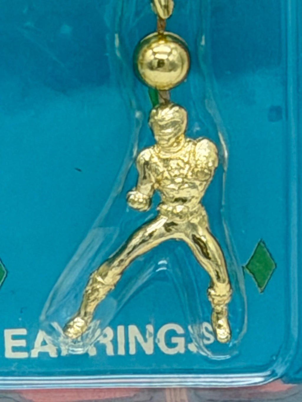 Vintage 90s Toy Biz Power Rangers Radiant Jewelry Collection dangling earrings on card
