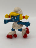 1983 Smurfs Roller Skating Smurfette by Peyo/Schleich PVC figure