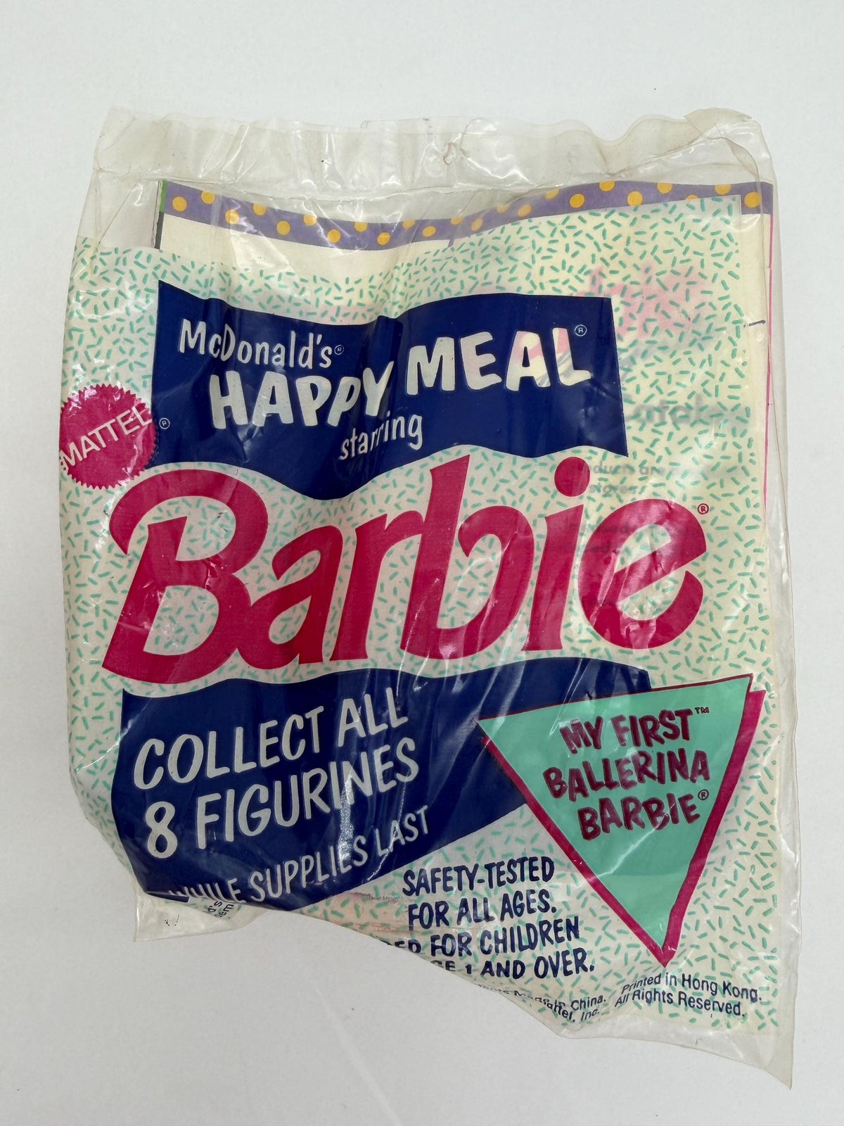 Vintage McDonalds Happy Meal toy My First Ballerina Barbie figure with toy catalogue insert