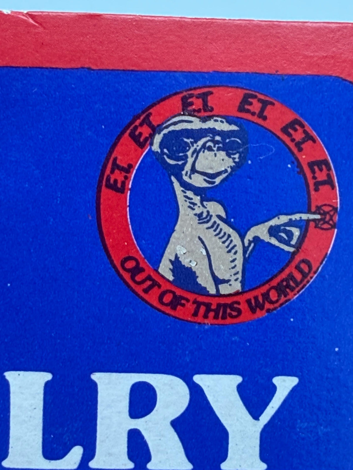 Vintage E.T. The Extraterrestrial child’s charm necklace on card