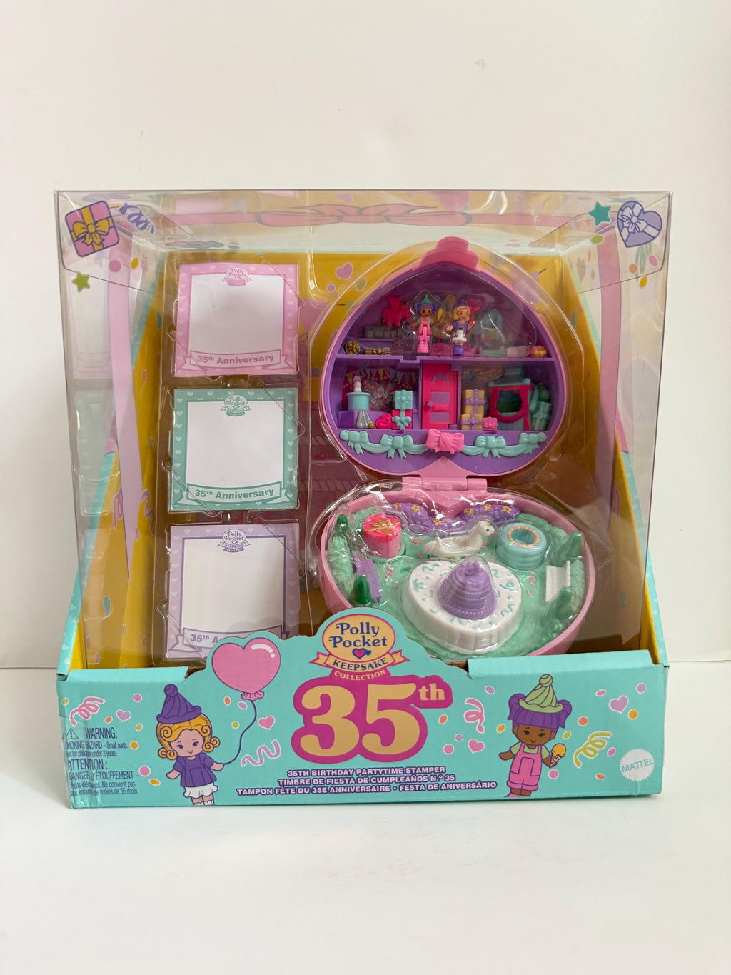 Polly Pocket Keepsake Collection 35th Birthday Partytime Stamper playset