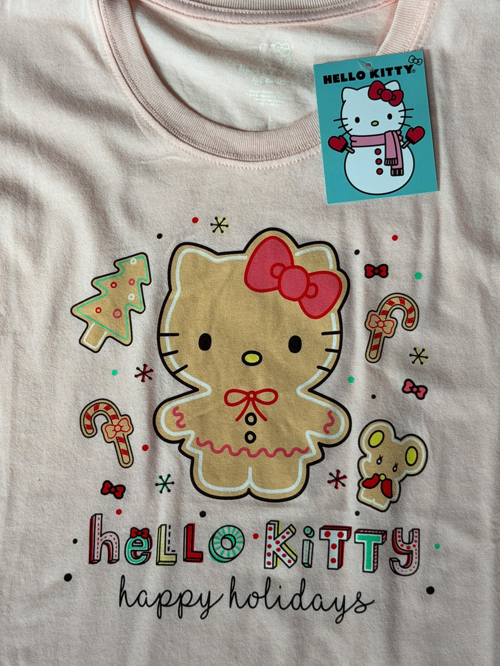 Sanrio Hello Kitty gingerbread  sweet Christmas treats T-shirt ladies size L