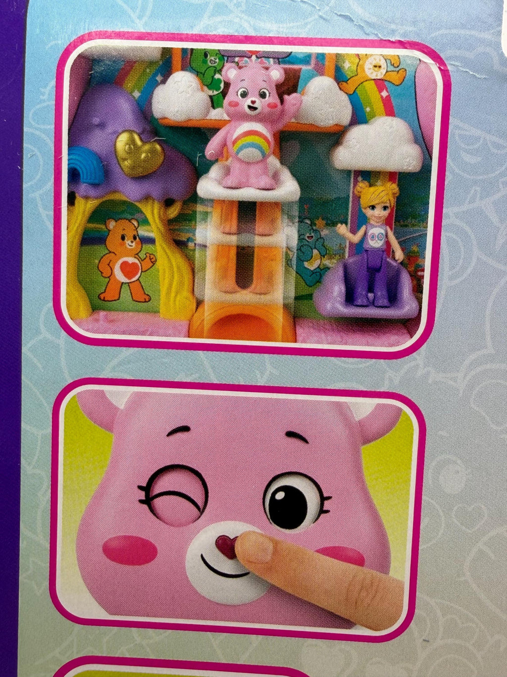 Polly Pocket x Care Bears playset with Cheer and Grumpy Bear