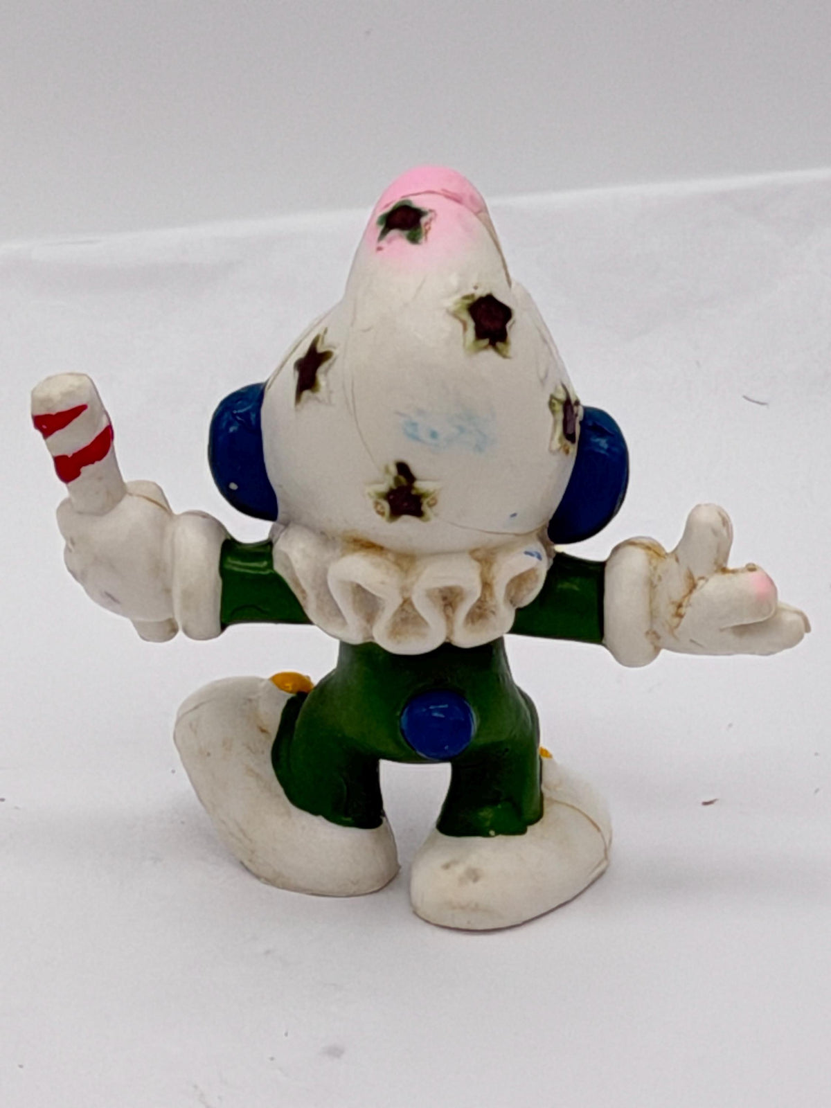 1977 Smurfs Jester (Clown) Smurf Schleich Peyo PVC mini figure