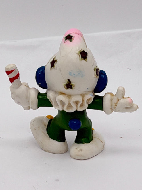1977 Smurfs Jester (Clown) Smurf Schleich Peyo PVC mini figure