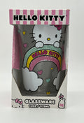 Sanrio Hello Kitty 16oz glitter drinking glass tumbler