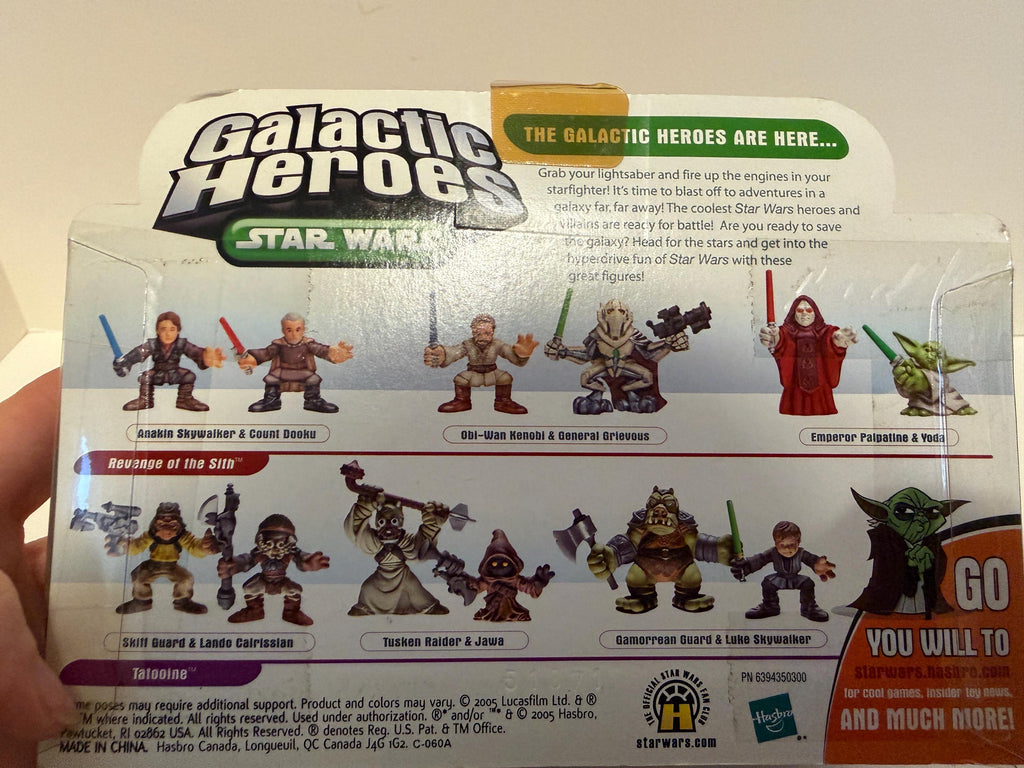 Star Wars Galactic Heroes lot of 3 figure sets + DROIDS double feature DVD movie