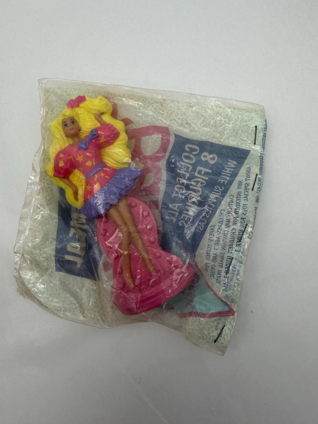 Vintage McDonalds Happy Meal toy Snap n  Play Barbie figure