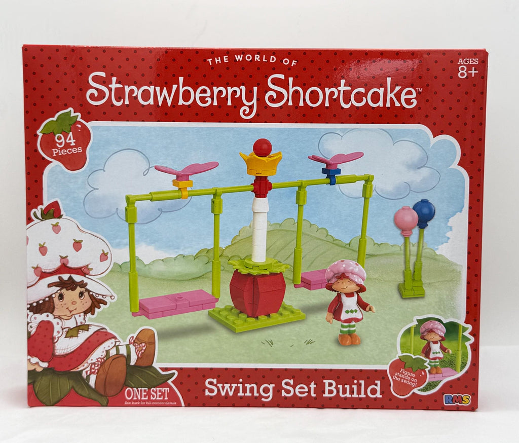 Strawberry Shortcake Swing Set Build brick playset and figure