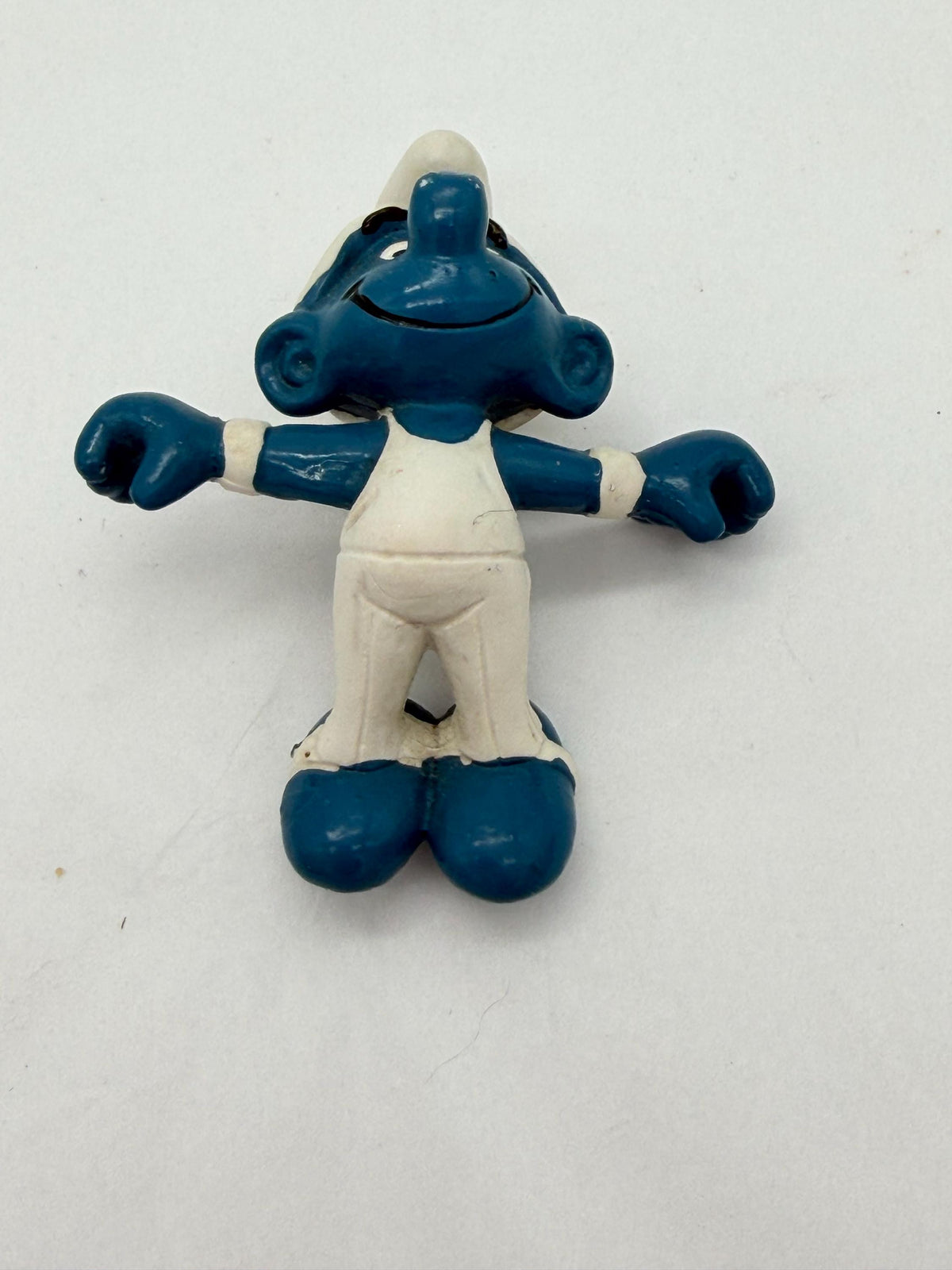 1980 Smurfs Rings Acrobat Smurf Schleich Peyo PVC mini figure