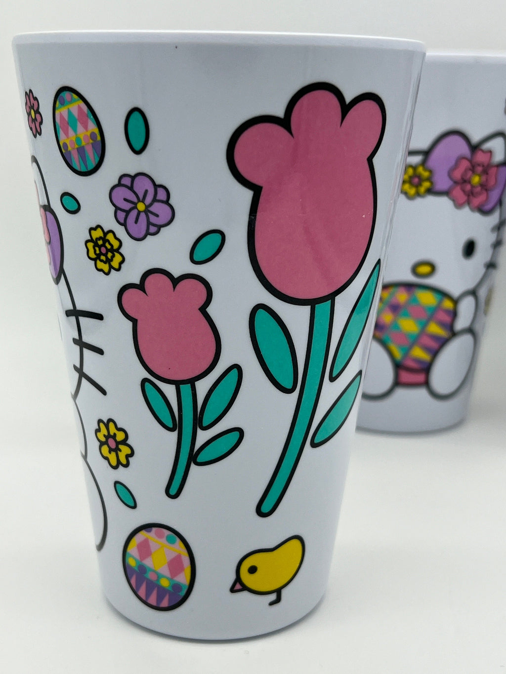 Hello Kitty Spring/ Easter drinking glasses set of 4