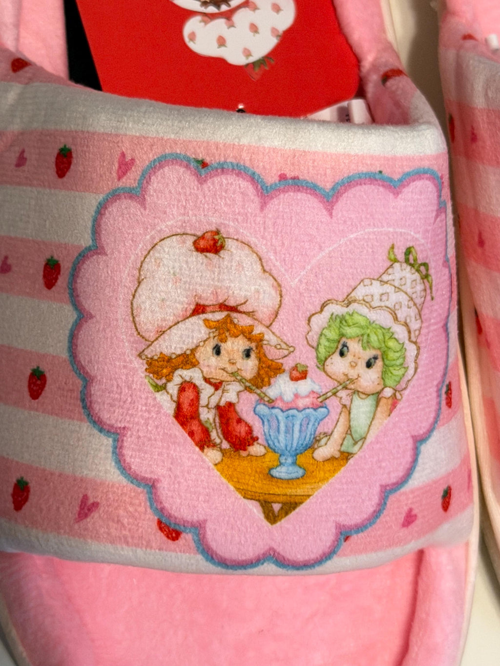Strawberry Shortcake and Lime Chiffon Slippers , women’s size 7