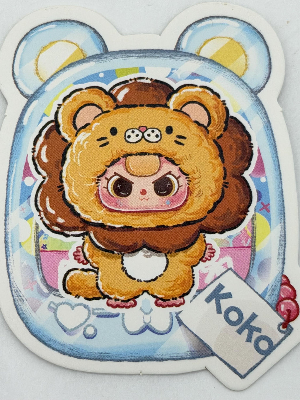 Baby Three Mini Animal World blind box vinyl faced plush hanger