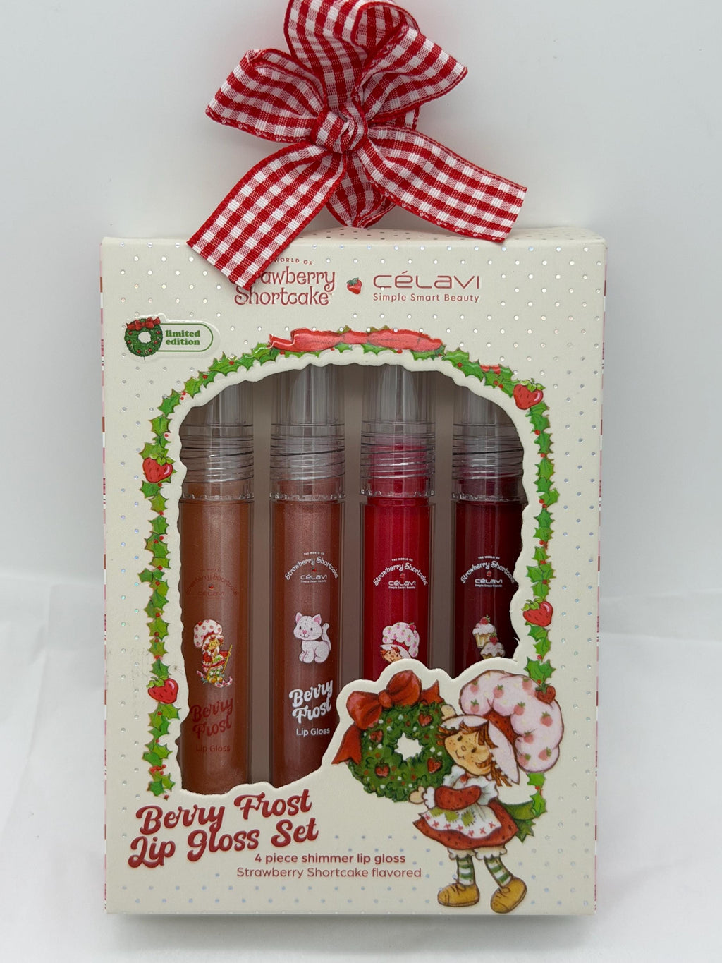 Strawberry Shortcake Berry Frost Lip Gloss set x Celavi