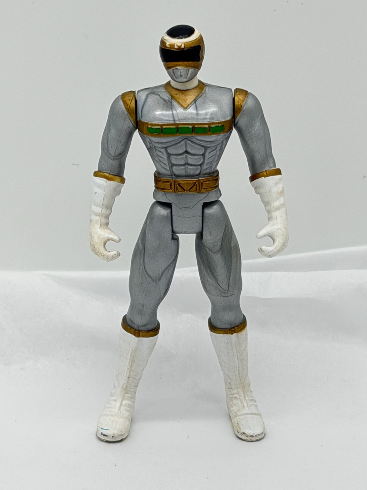 Vintage 1998 Saban Ban Dai Power Rangers Silver Lunar Ranger loose figure