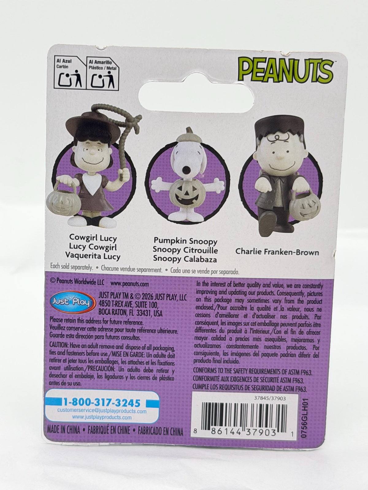 Peanuts black and white Halloween figures full set Charlie, Lucy and Snoopy