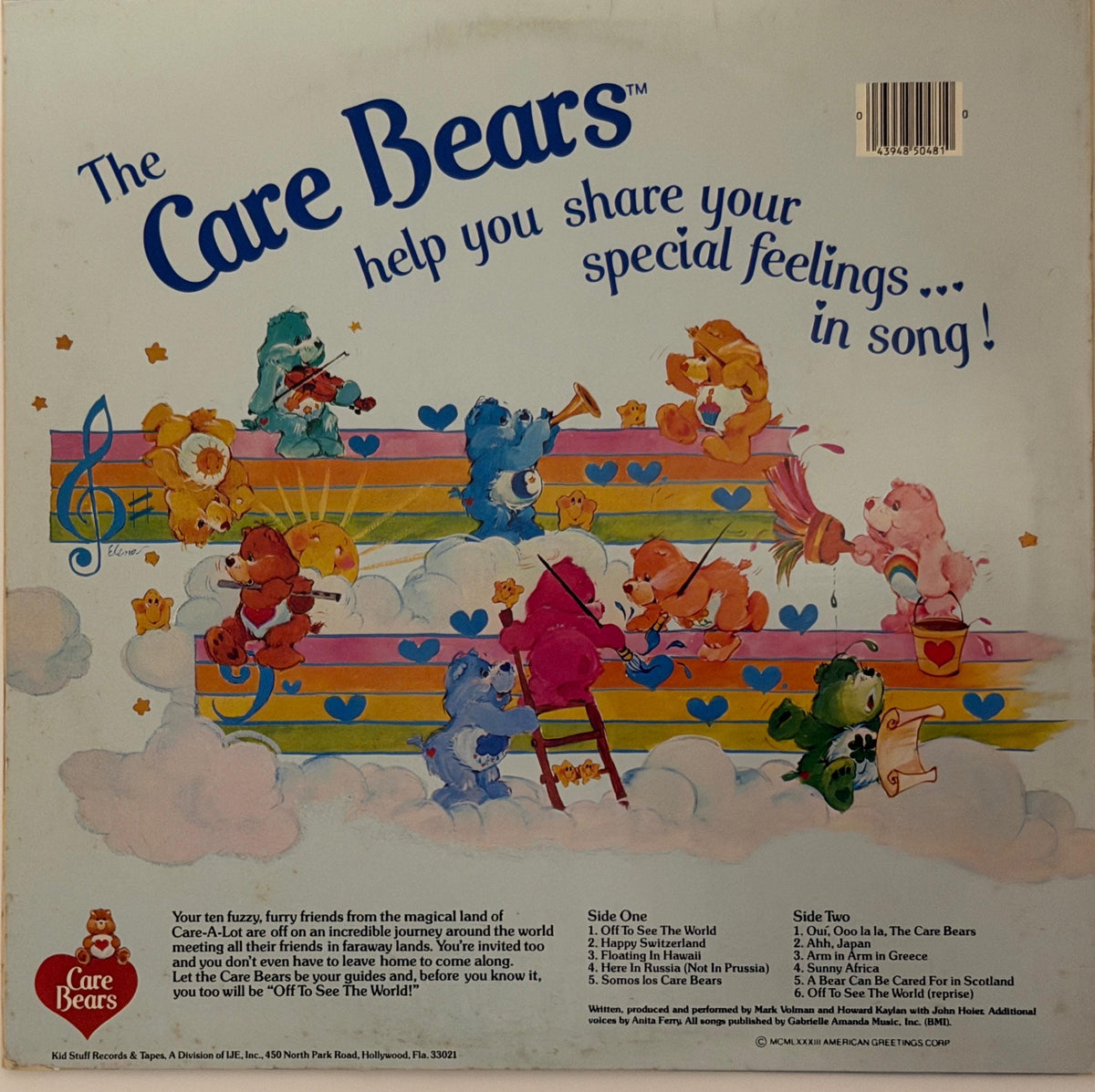 Vintage Care Bears Vinyl: Off To See the World + Picture Disc
