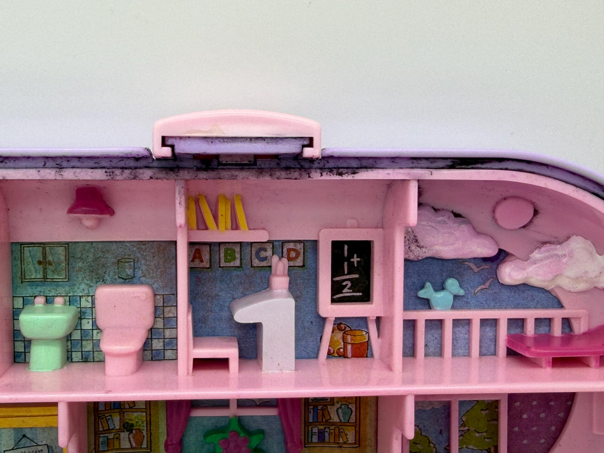 1992 Vintage Polly Pocket Bluebird Toys Stampin School with stampers
