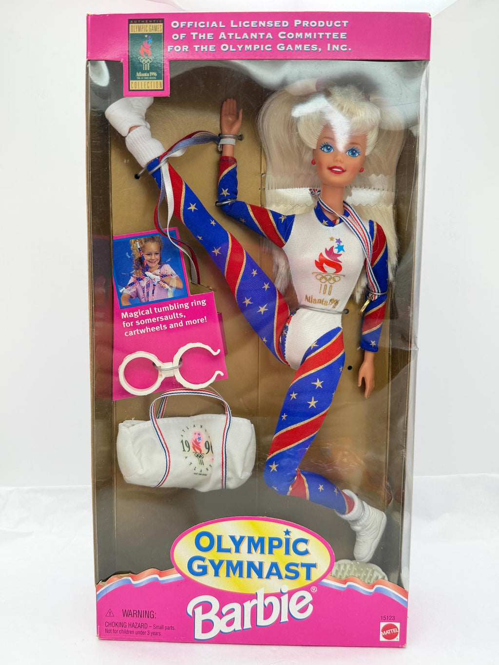 Vintage Olympic Gymnast Barbie officially licensed for 1996 Atlanta games