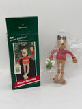 Vintage 1989 Hallmark Rodney Reindeer Bendy Rodney ornament with box