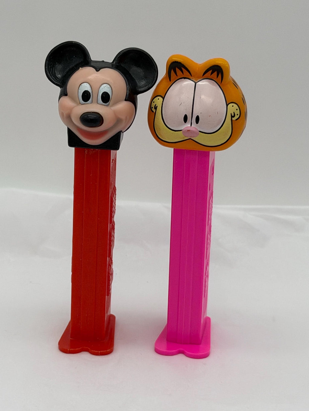 Vintage 1990s PEZ dispensers Garfield series 2 and Mickey Mouse lot