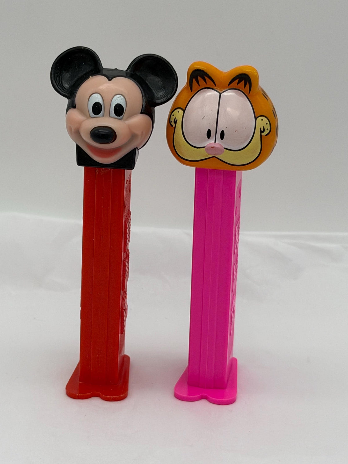 Vintage 1990s PEZ dispensers Garfield series 2 and Mickey Mouse lot