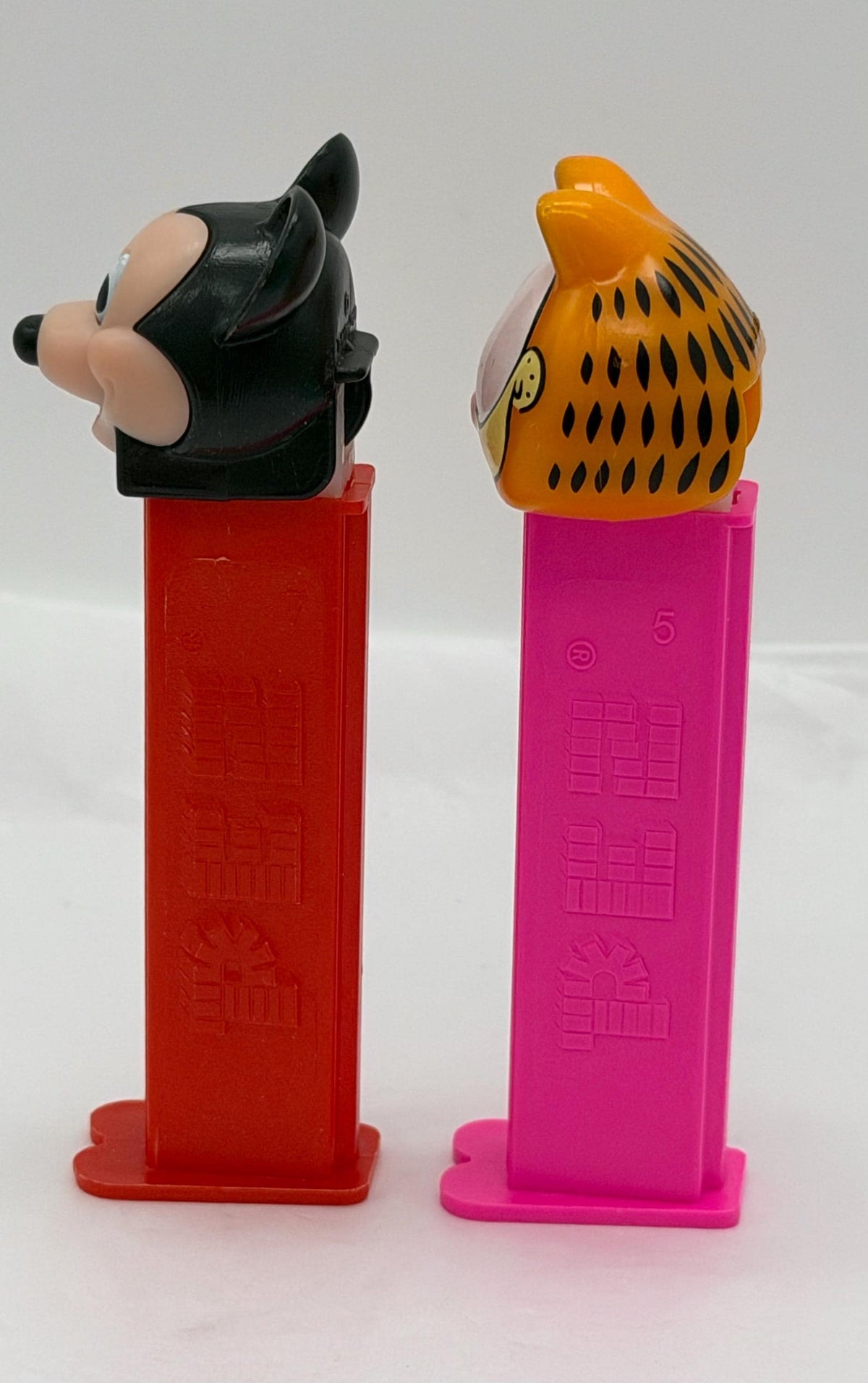 Vintage 1990s PEZ dispensers Garfield series 2 and Mickey Mouse lot