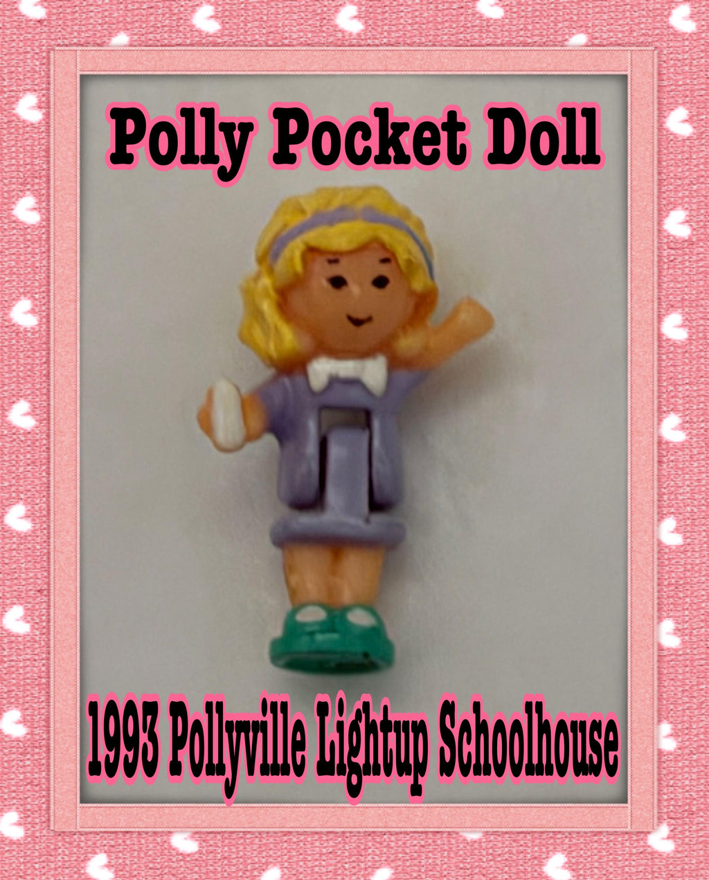 1993  Vintage Polly Pocket Polly replacement doll for Pollyville Lightup School set