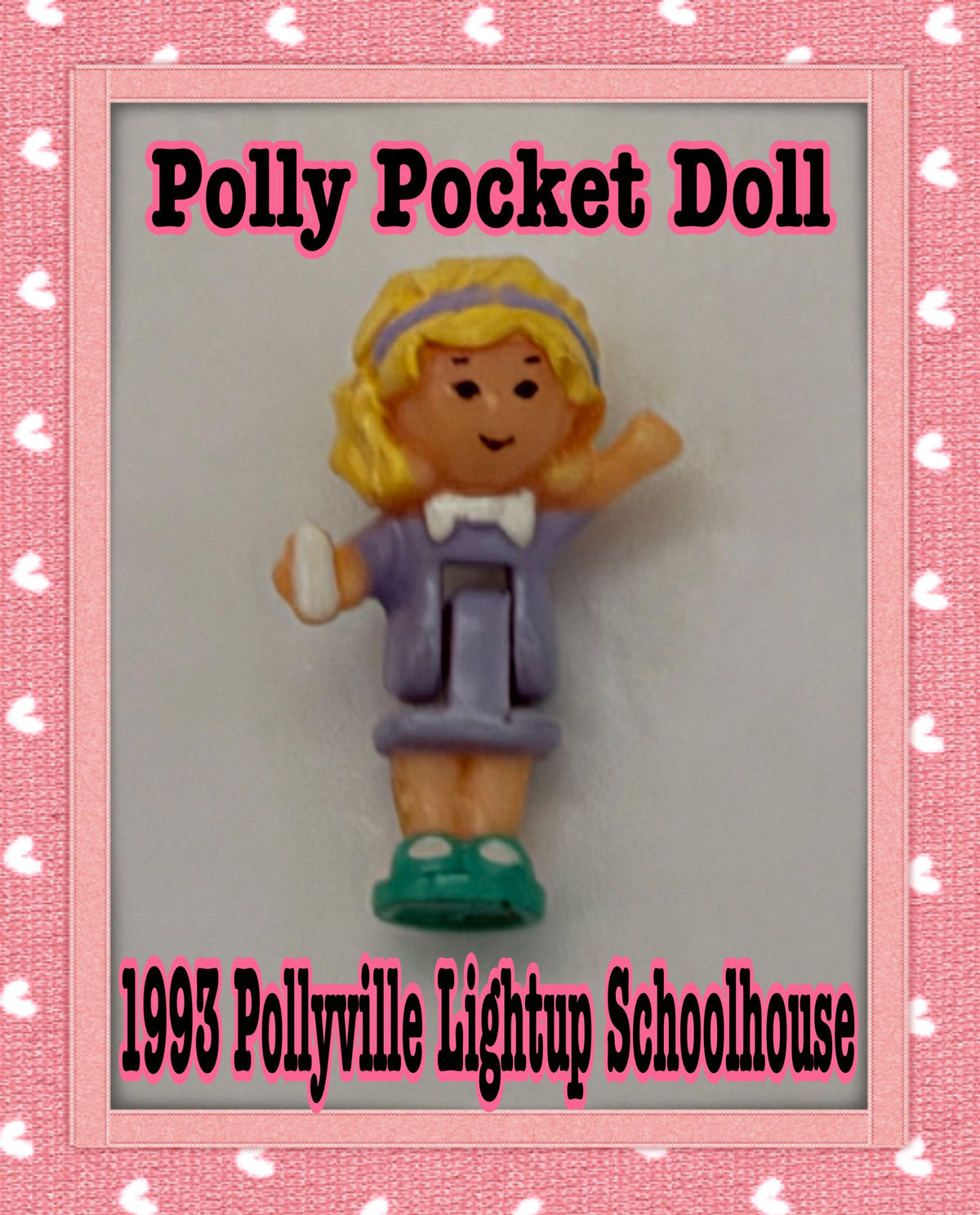 1993  Vintage Polly Pocket Polly replacement doll for Pollyville Lightup School set