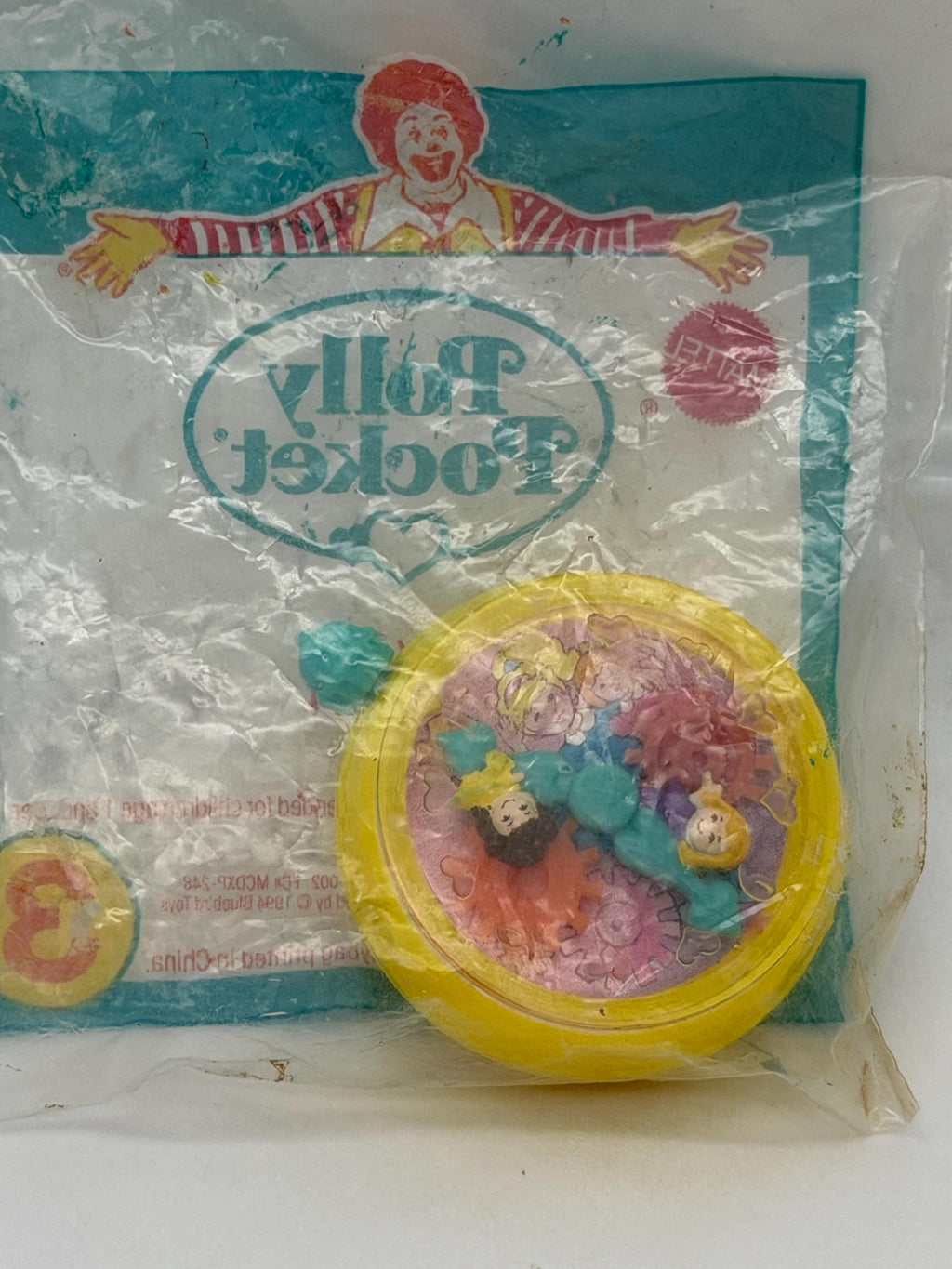 Vintage 1994 Polly Pocket McDonalds happy meal watch toy, bagged