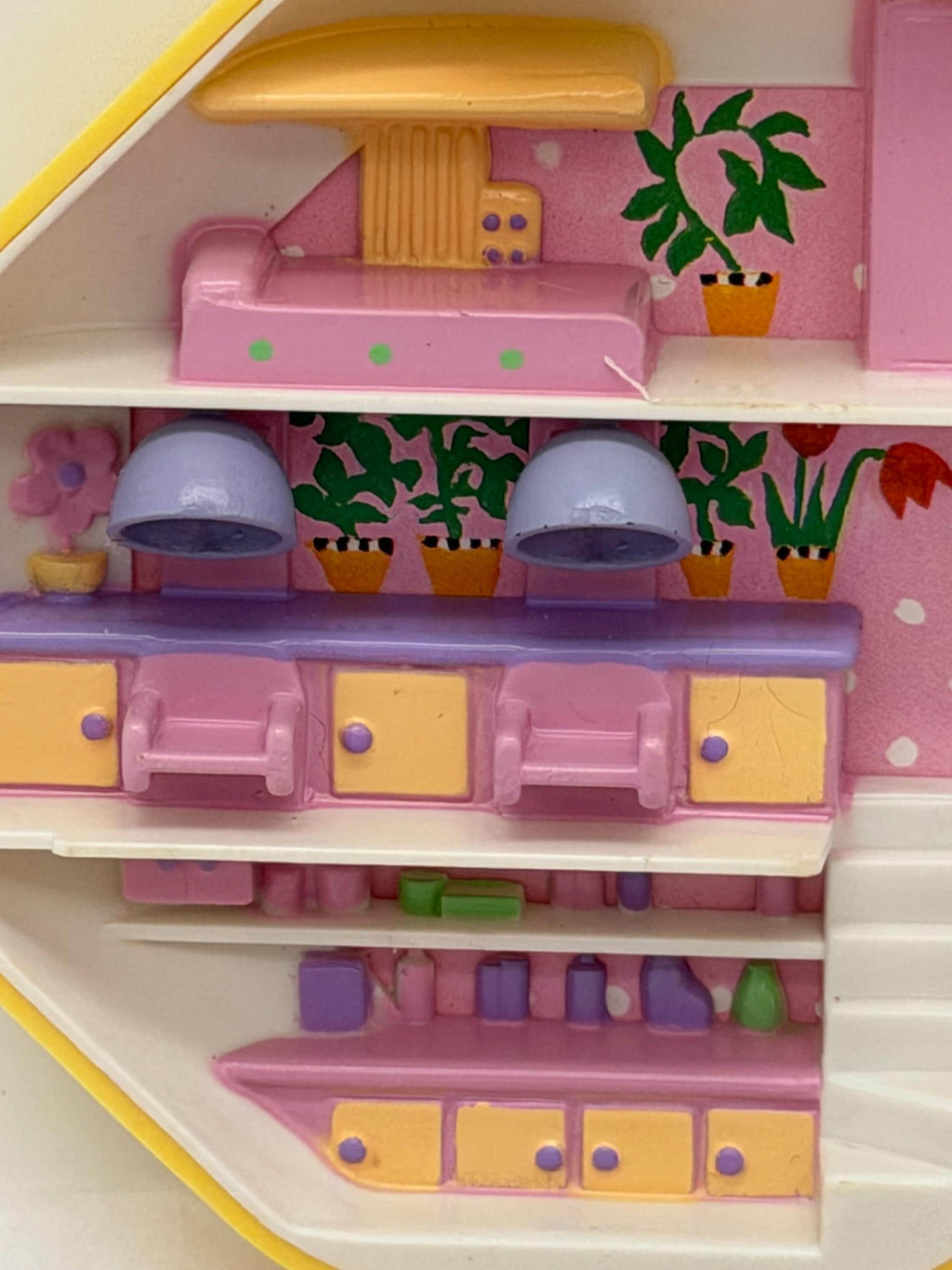 1990s Vintage Polly Pocket Bluebird Toys  Polly Hair Salon  compact playset