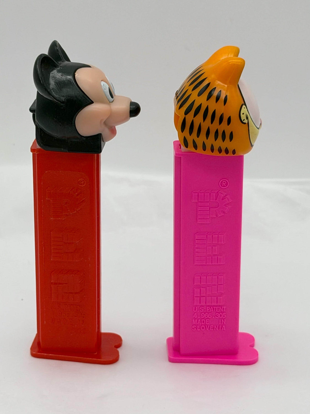 Vintage 1990s PEZ dispensers Garfield series 2 and Mickey Mouse lot